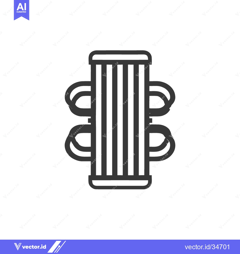 Premium Vector of Abstract Graphic: Stylized Column with Handles, Black and White Design