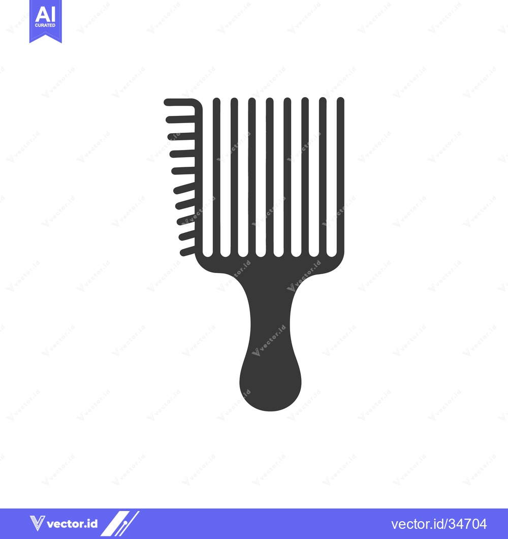 Premium Vector dari An illustration showing a black hair pick on a white background