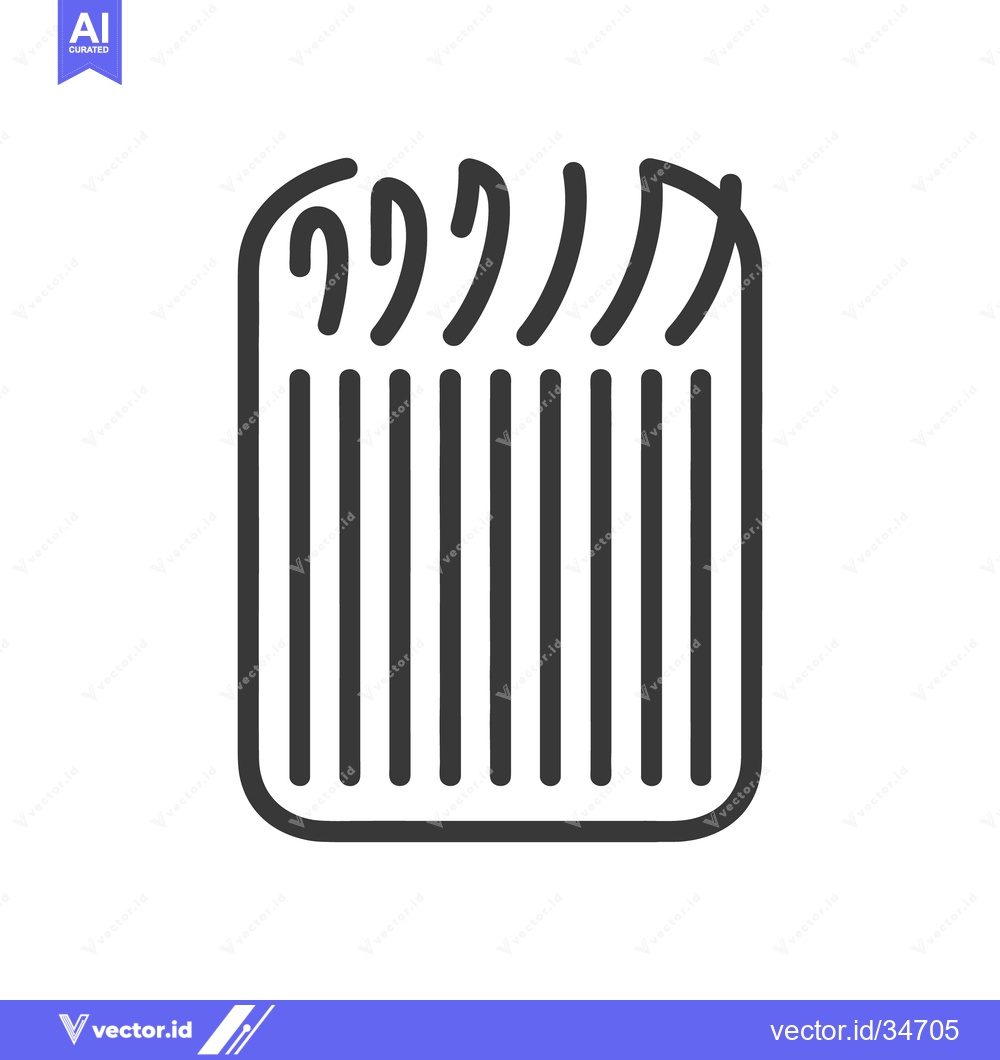 Premium Vector dari A simple black and white vector illustration of a pad of paper