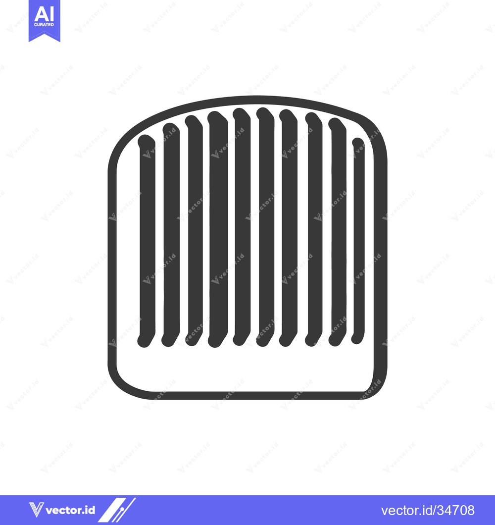 Premium Vector dari A stylized image depicting a comb with parallel tines in black