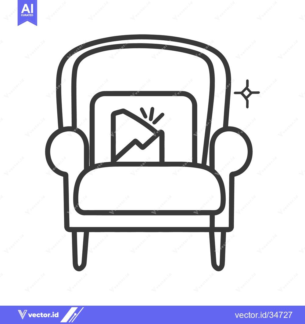 Premium Vector dari A comfortable chair with a highlighted object within its center area