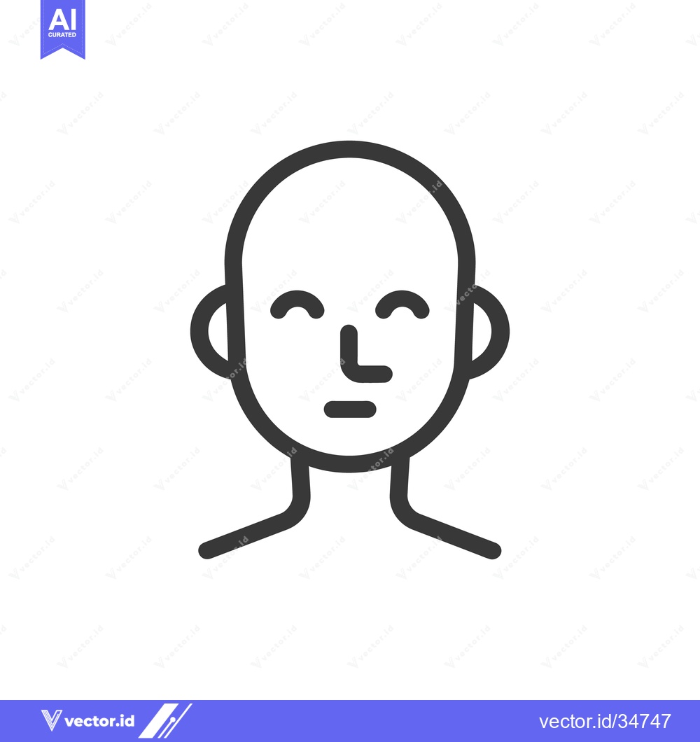 Premium Vector dari Simple line art graphic illustration of a human head and shoulders