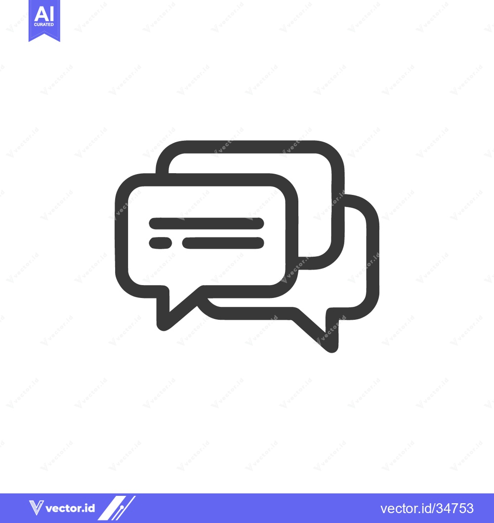 Premium Vector dari Minimalist Chat Bubbles Icon: Communication, Dialogue, and Message Exc