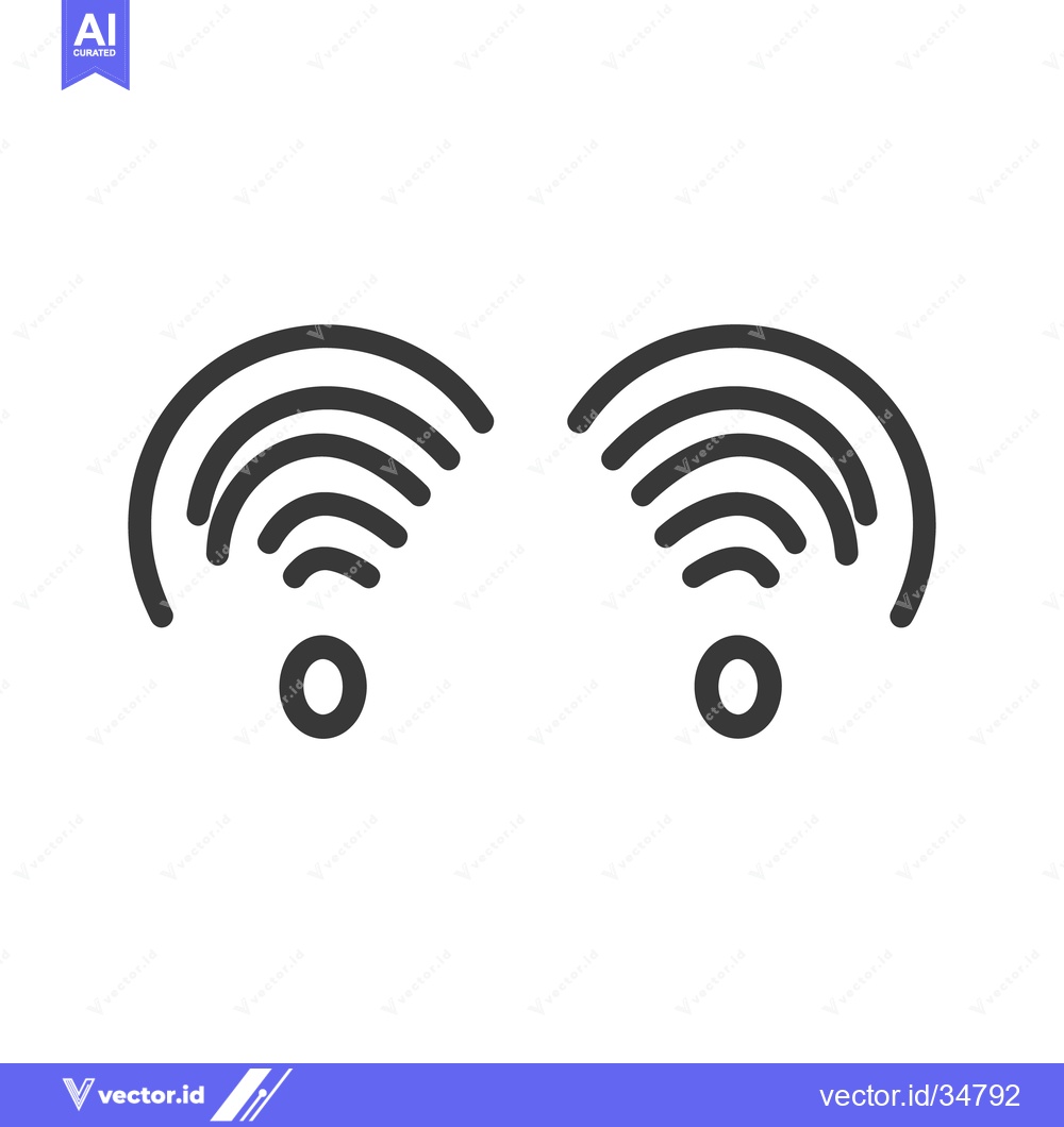 Premium Vector dari Two wireless signal icons demonstrating connectivity and radio transmi