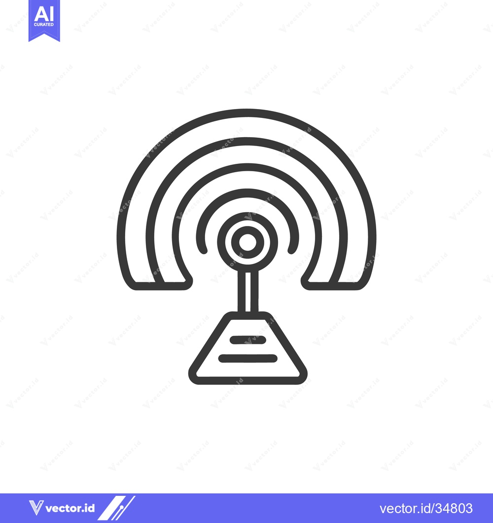 Premium Vector dari A simple graphic illustration of a wifi signal transmission