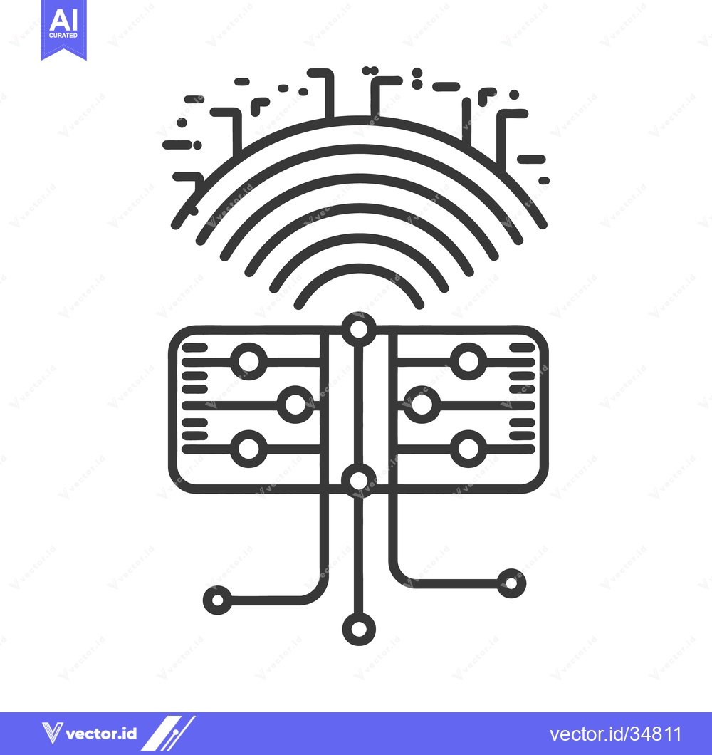 Premium Vector of A schematic illustration depicting digital wireless network connectivi