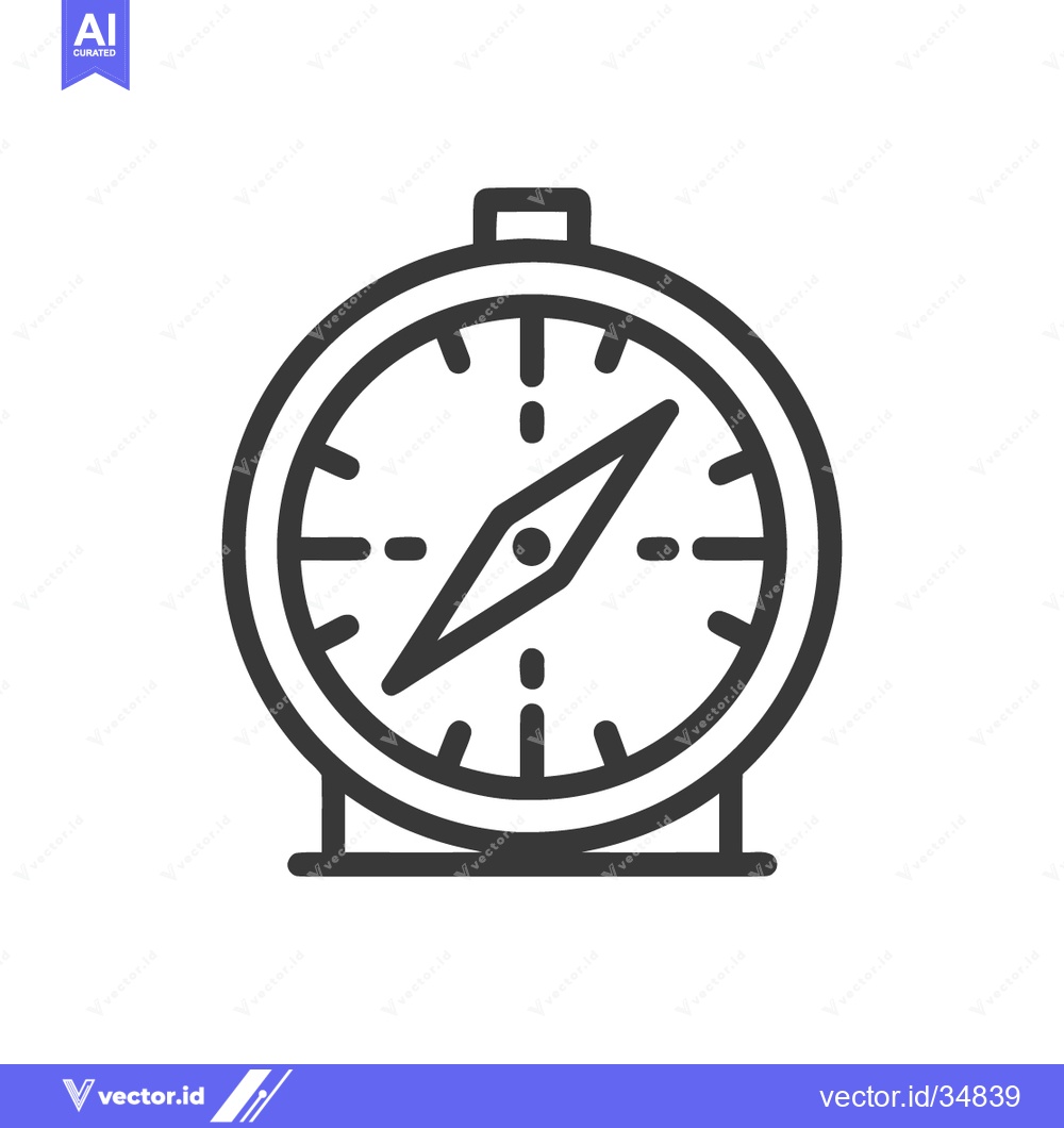 Premium Vector of Minimalist Compass Icon: Navigation Tool, Directional Guidance, Explor