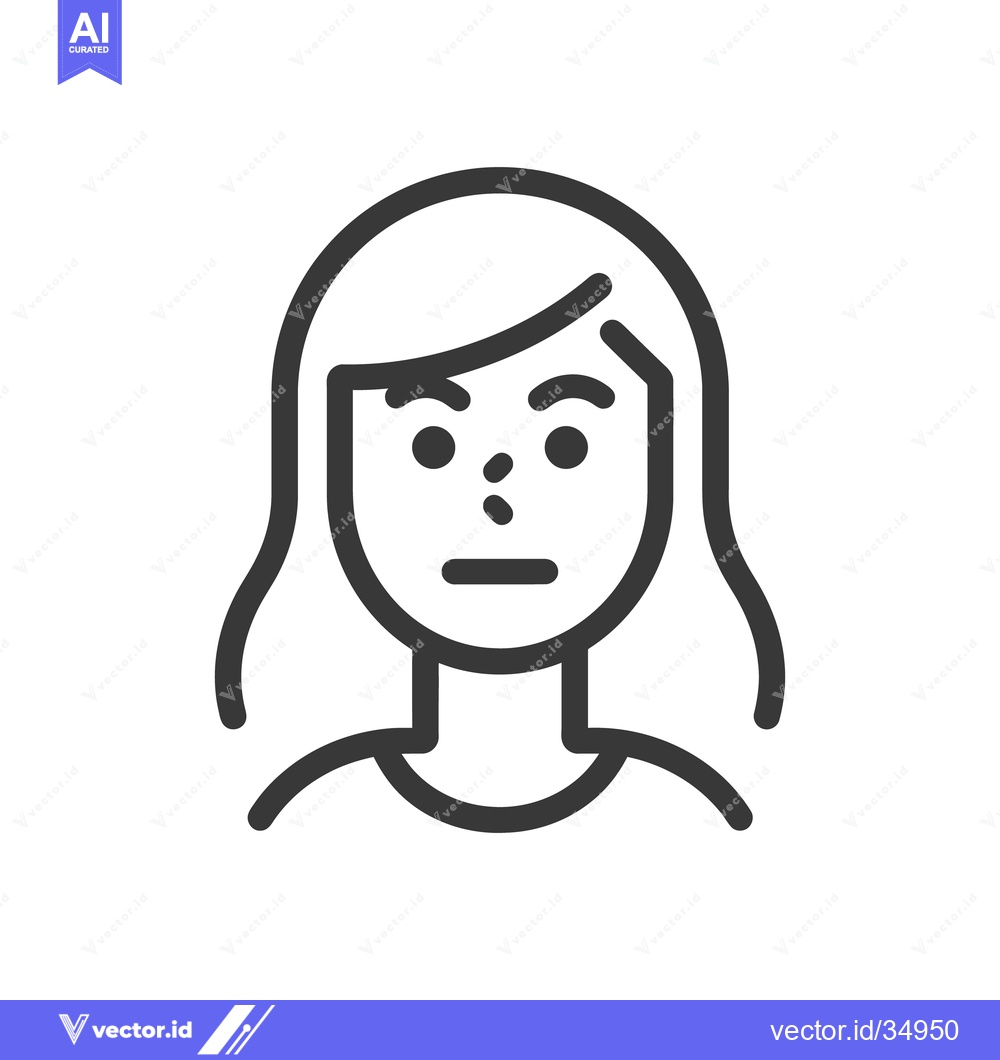 Premium Vector dari A simple black and white line illustration of a woman
