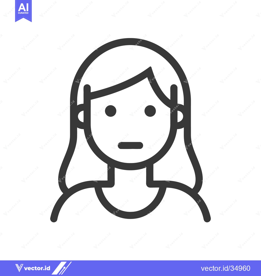 Premium Vector of A simple black and white line drawing of a woman
