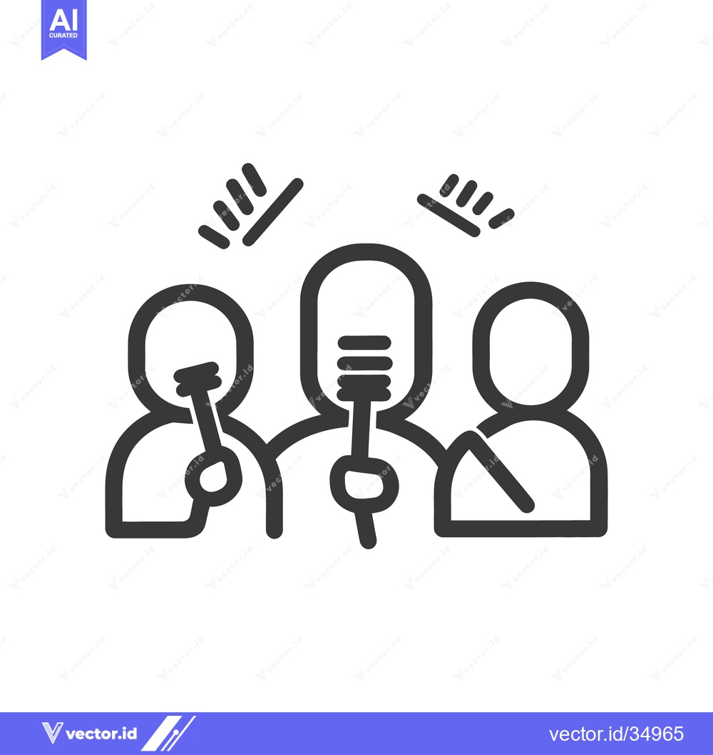 Premium Vector dari Three figures performing with microphones and speech indicators appear