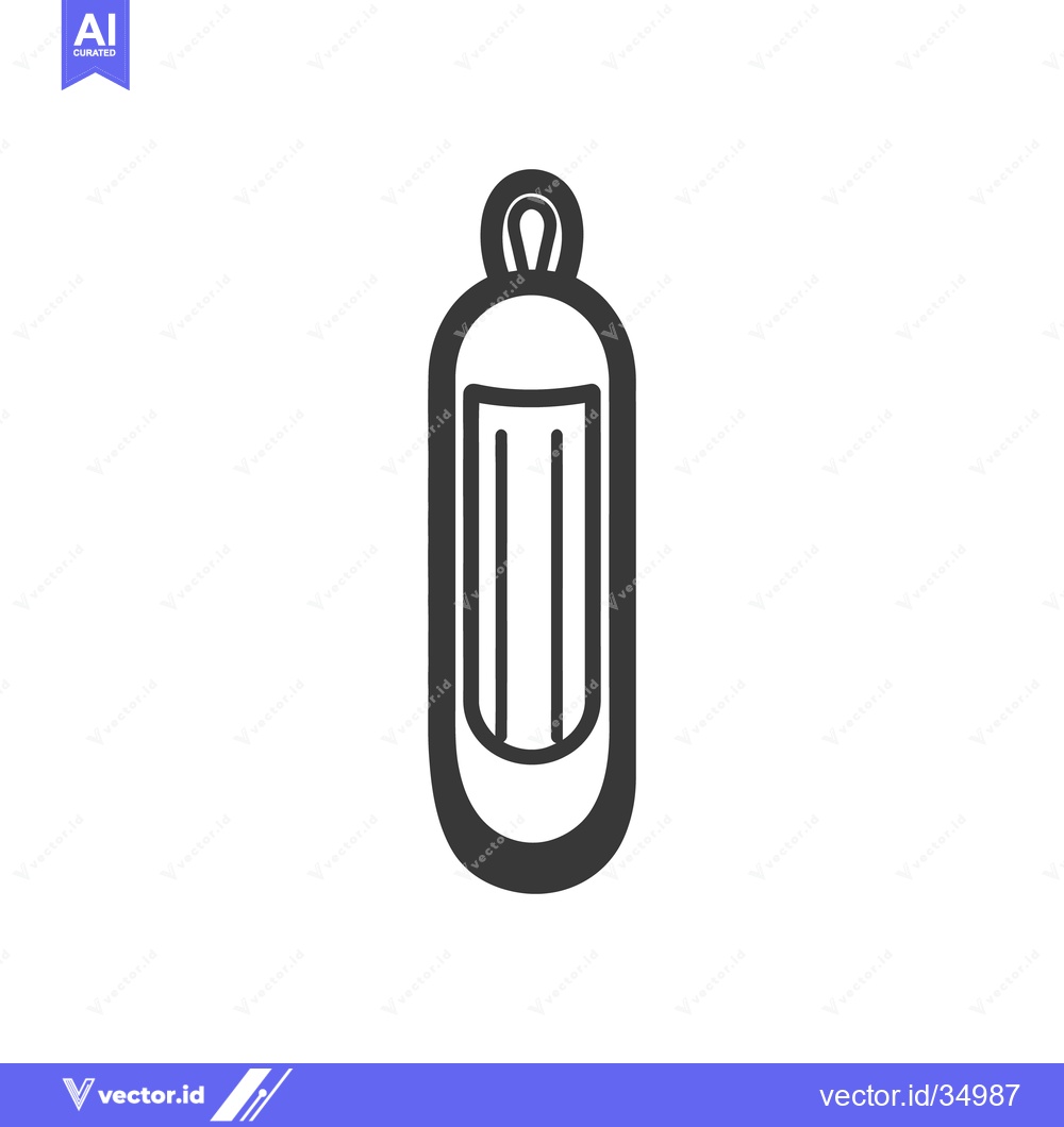 Premium Vector dari A simple illustration showing an elongated object with a top loop
