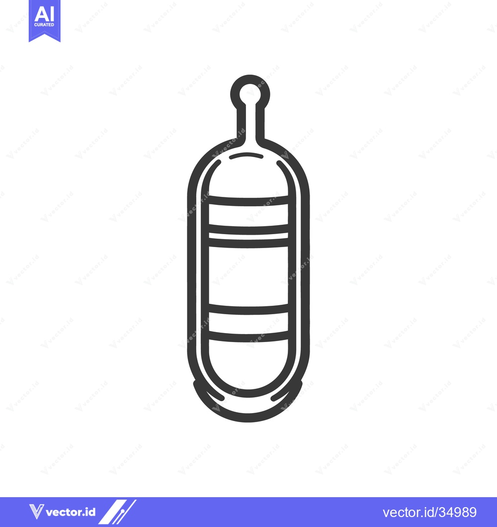 Premium Vector dari An Outline Depicting a Cylindrical Object with Ring and Bands