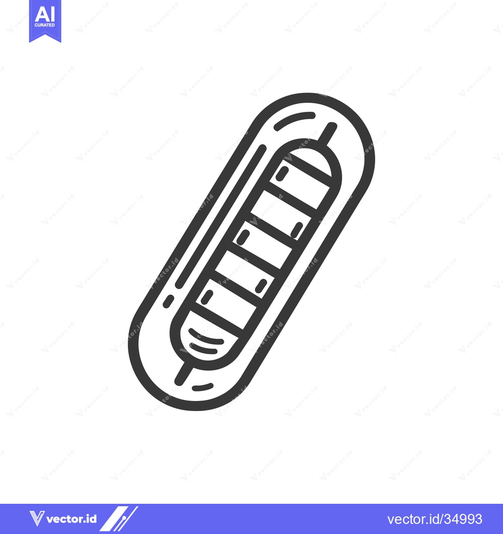 Premium Vector of A simple black and white illustration of a raft on white background