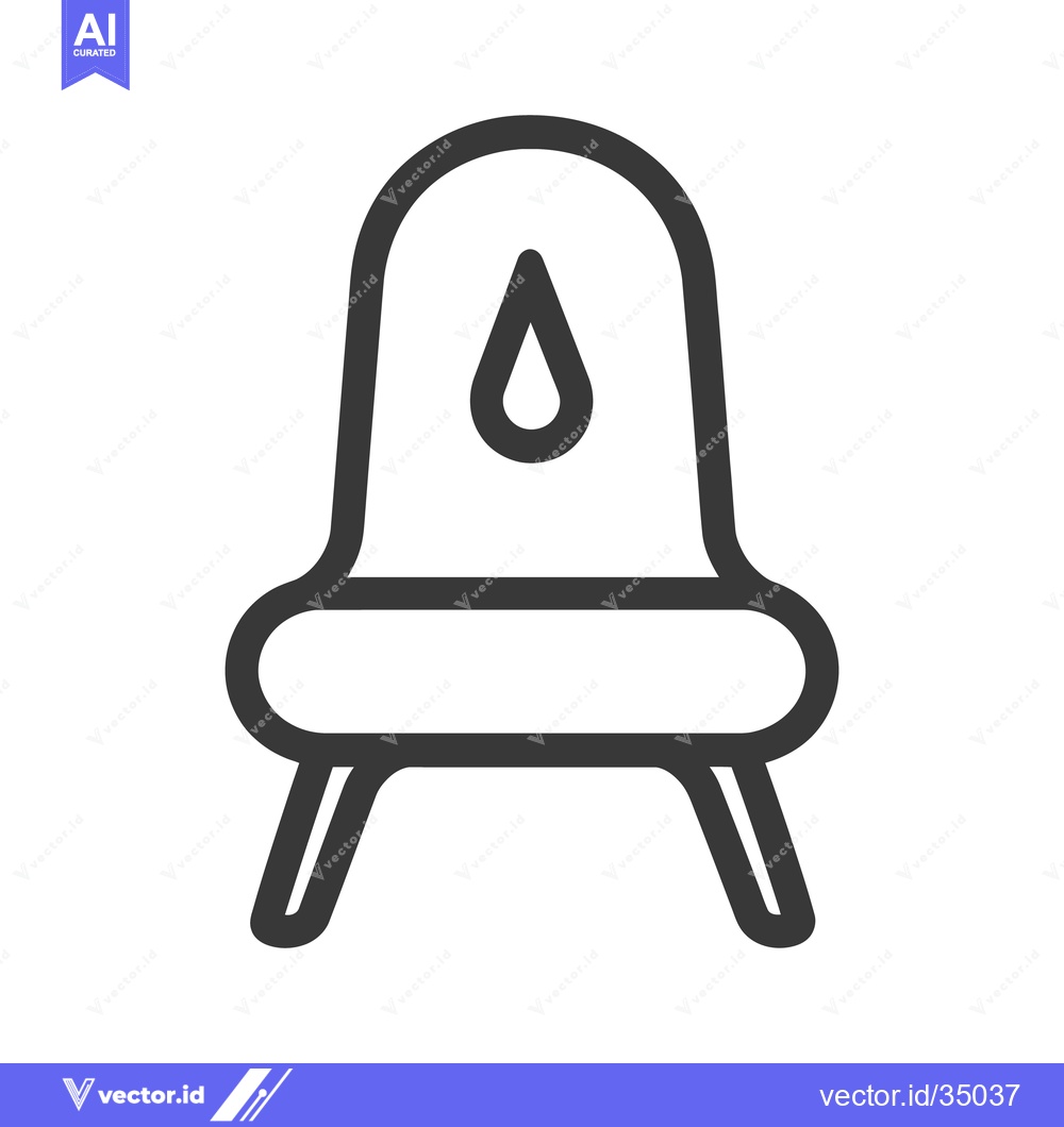 Premium Vector of A simple black and white icon of a high chair