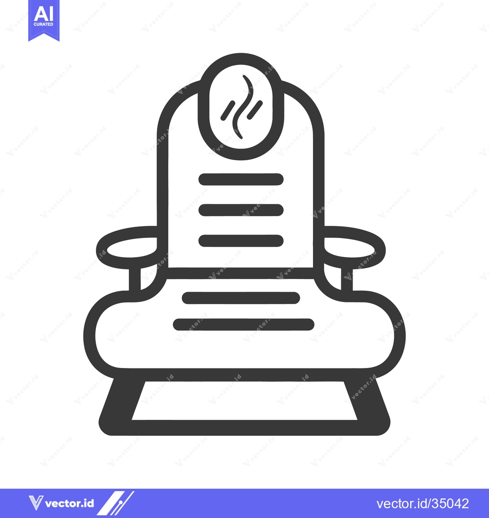 Premium Vector of A graphic depiction of a salon chair with details