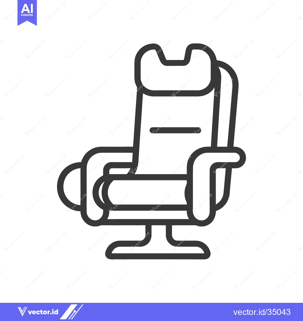 Premium Vector dari A simplified black and white illustration of a chair