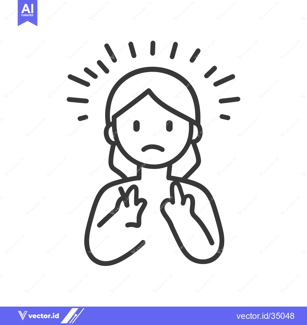 Premium Vector dari A sad person with arms raised showing distress and concern