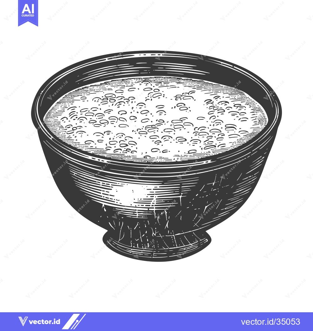 Premium Vector of A Hand Drawn Bowl of Creamy Lentil Soup