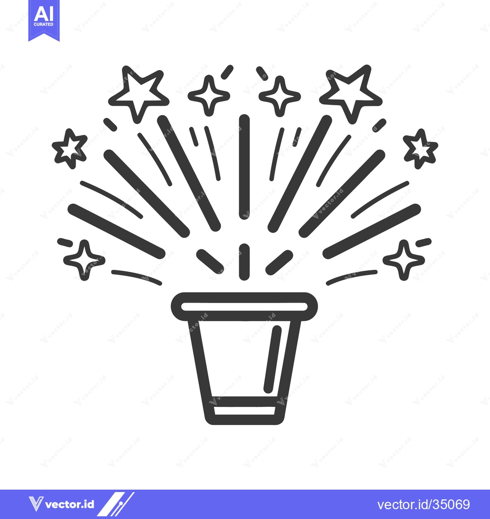 Premium Vector dari A graphic illustration of fireworks exploding with star shapes overhea