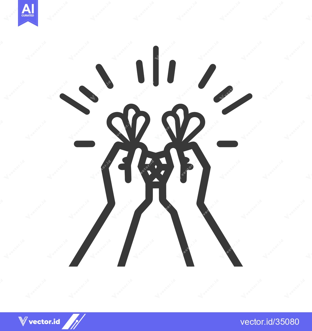 Premium Vector dari Two hands are holding objects radiating light and excitement