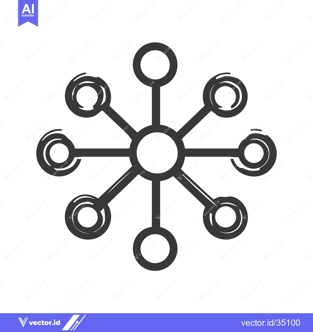 Premium Vector dari A centered graphic representing interconnected points and their connec