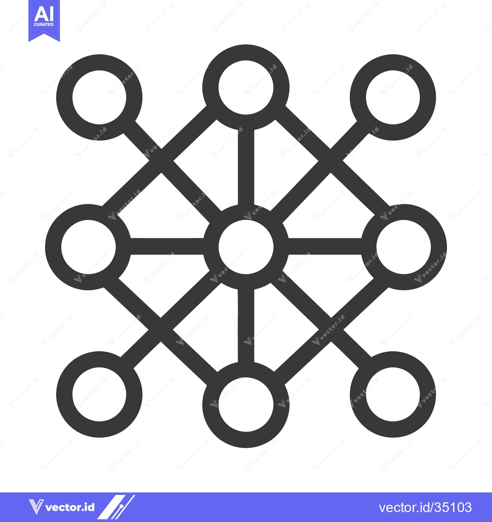 Premium Vector dari A graphical illustration of a network of connected nodes and lines