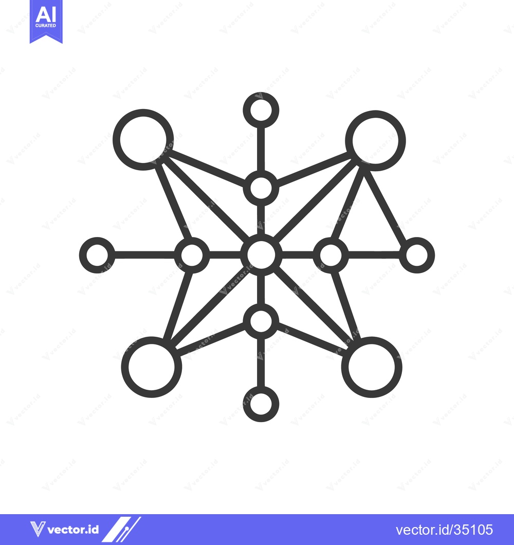 Premium Vector dari A stylized illustration featuring interconnected circles and lines