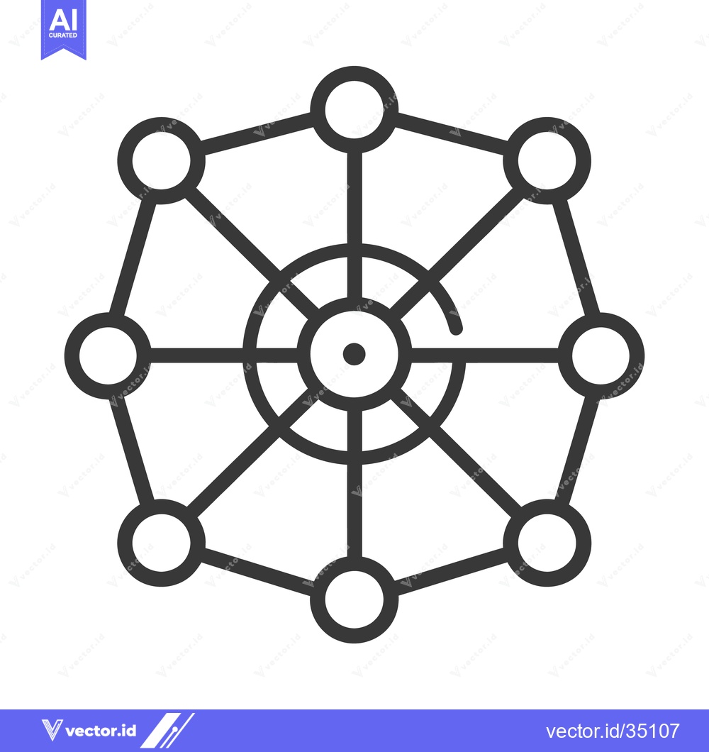 Premium Vector dari A detailed stylized graphic illustrating a network connection with poi