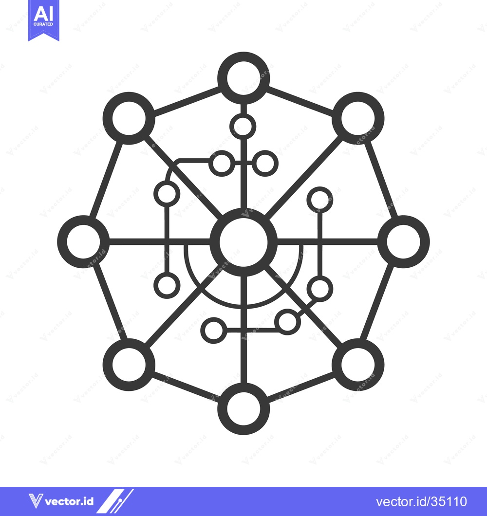 Premium Vector dari A geometric design of interconnected circles and lines