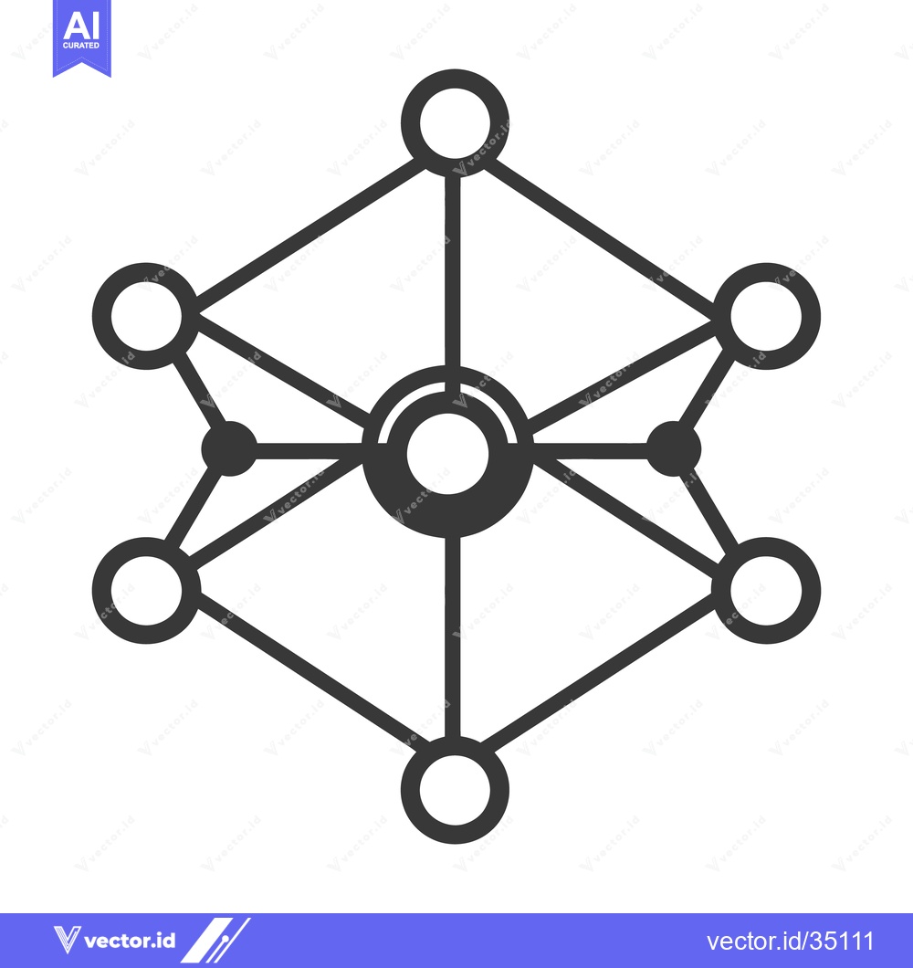 Premium Vector of A symmetrical geometric network made of circles and lines