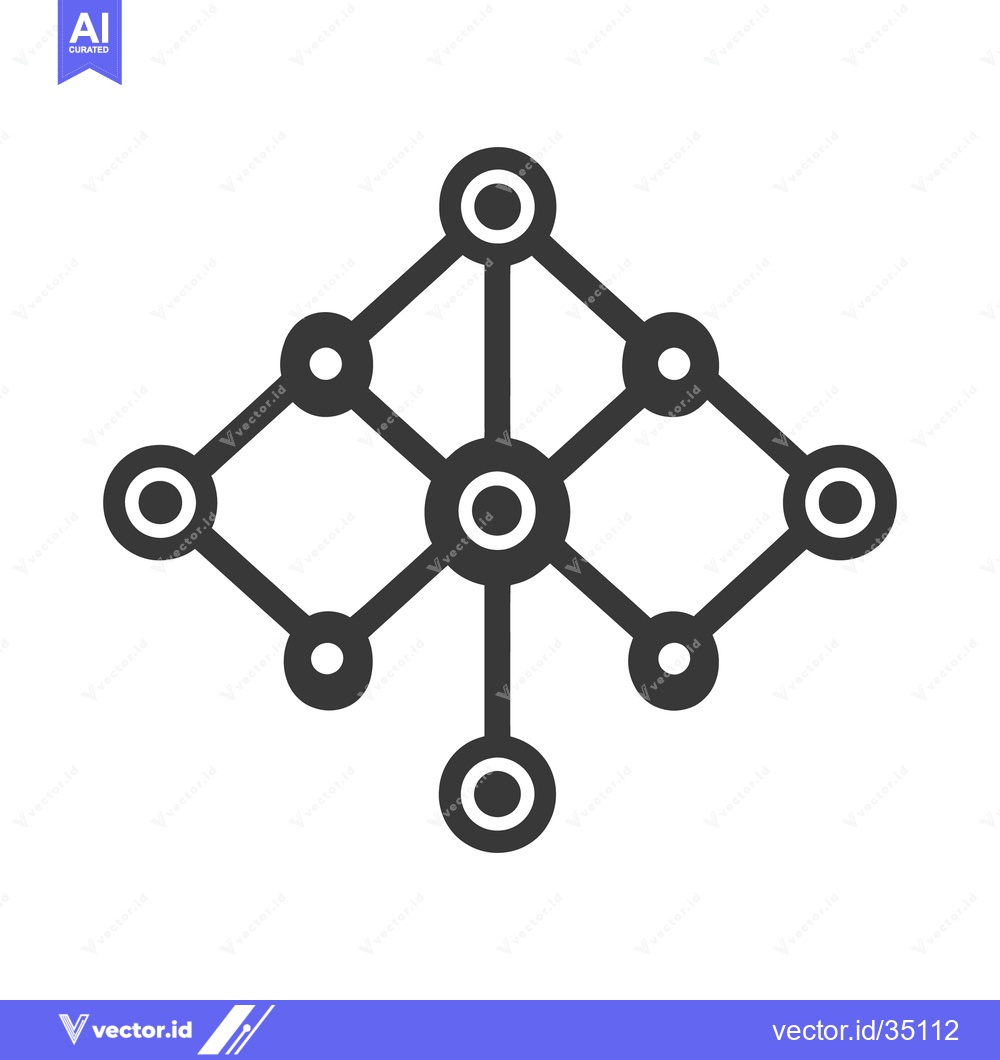 Premium Vector dari A diagram depicting a connection network of linked circles and lines
