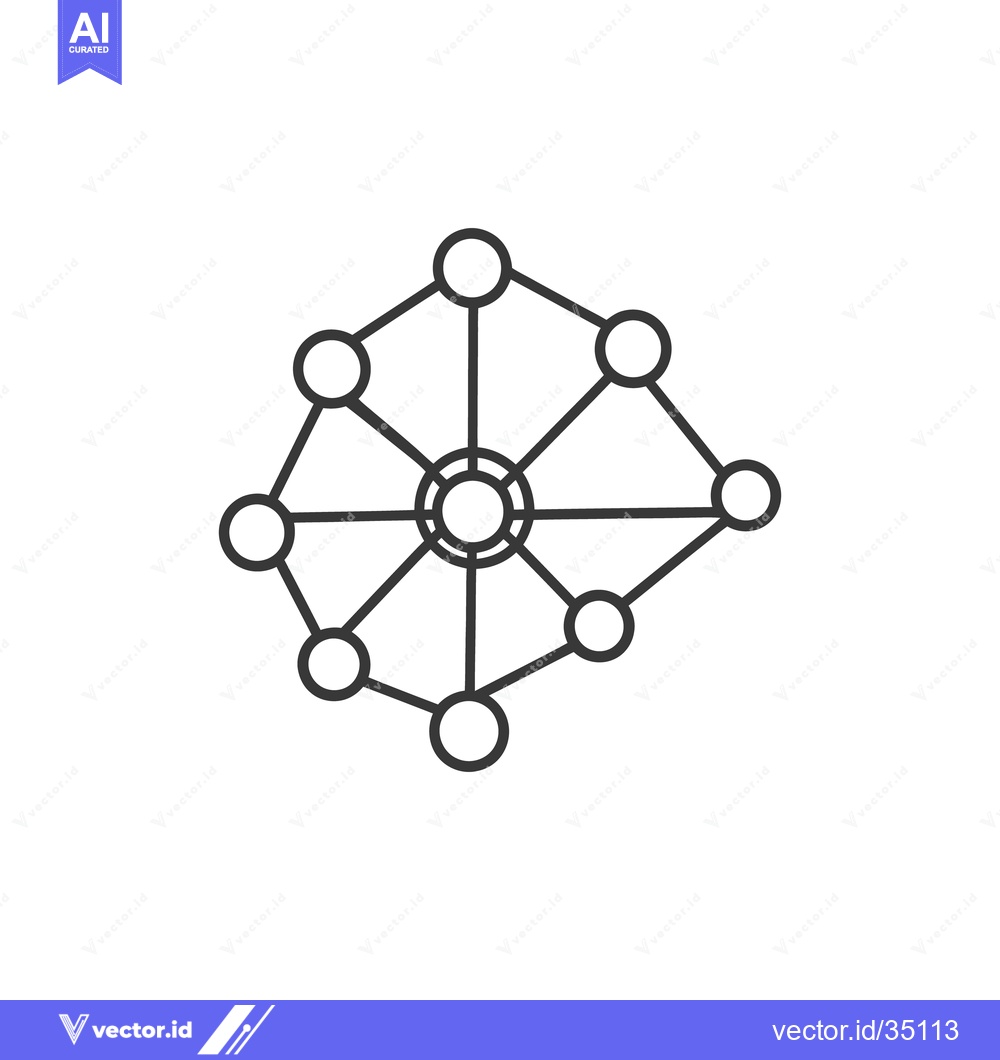 Premium Vector dari A diagram showing interconnected circles and connecting lines in black