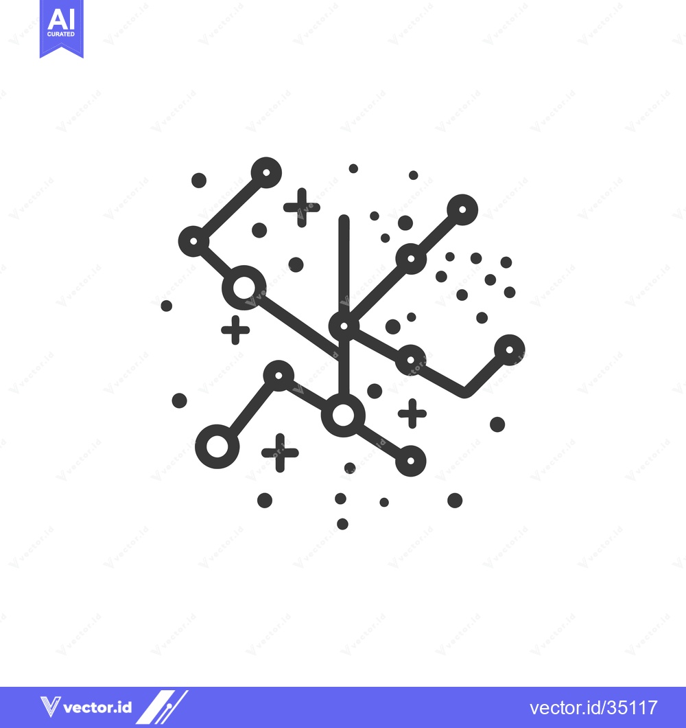 Premium Vector dari A graphic representation of connections and network elements in a diag