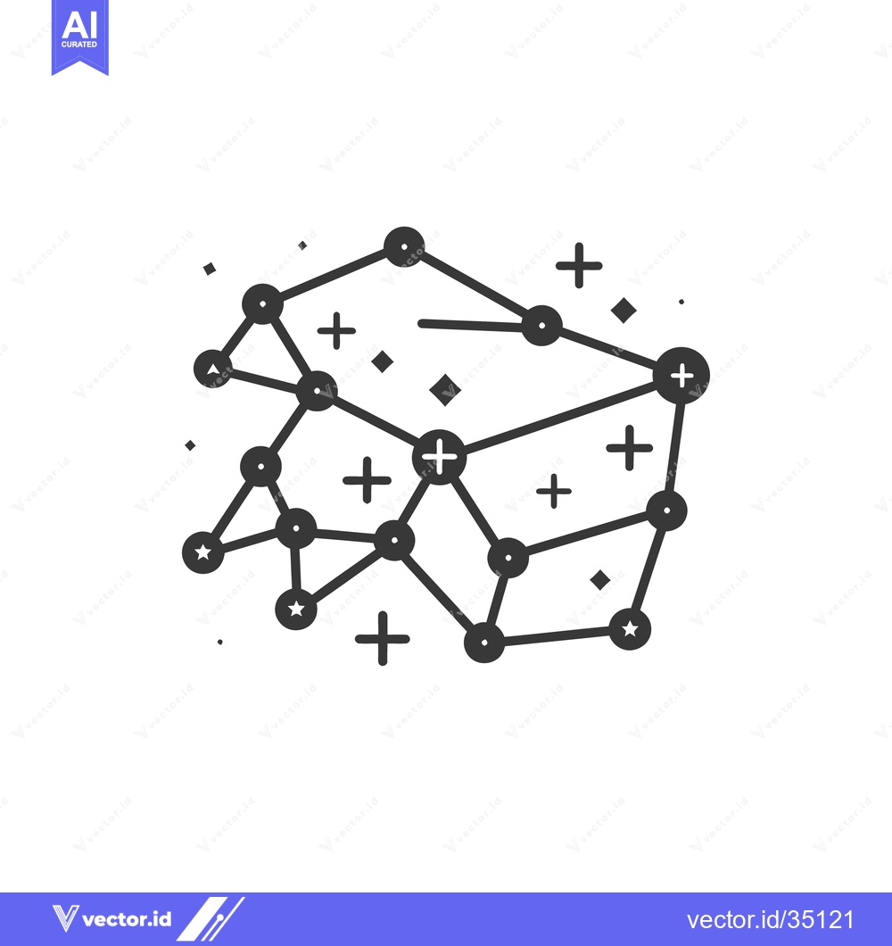 Premium Vector dari A stylized illustration of a celestial constellation design