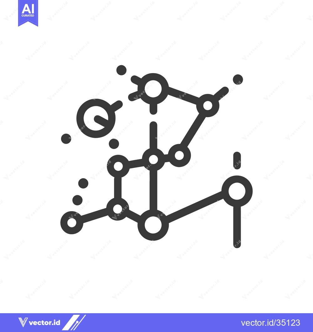 Premium Vector of A detailed graphic showing connecting lines and circular elements
