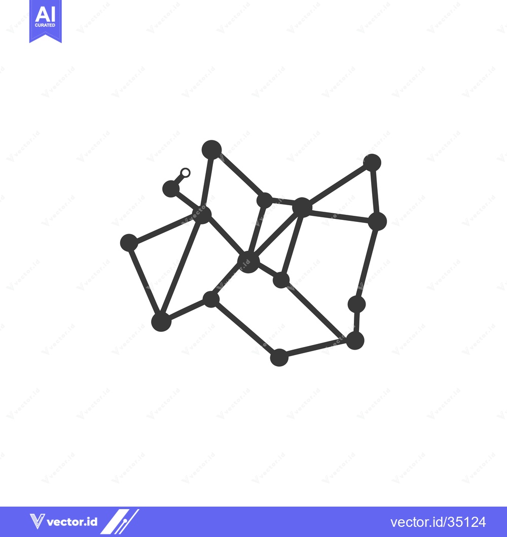 Premium Vector dari A graphic depiction of interconnected nodes and lines on white