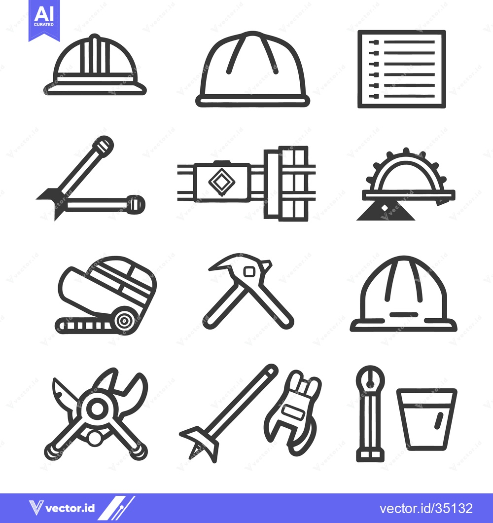Premium Vector of Different construction tools and safety equipment are represented in i