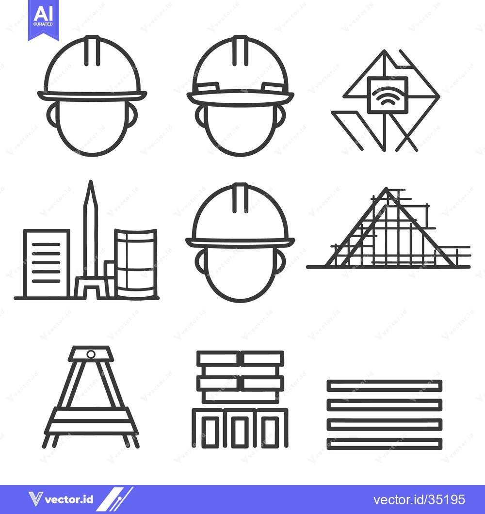 Premium Vector dari Construction and building icons depicting urban and technological conc