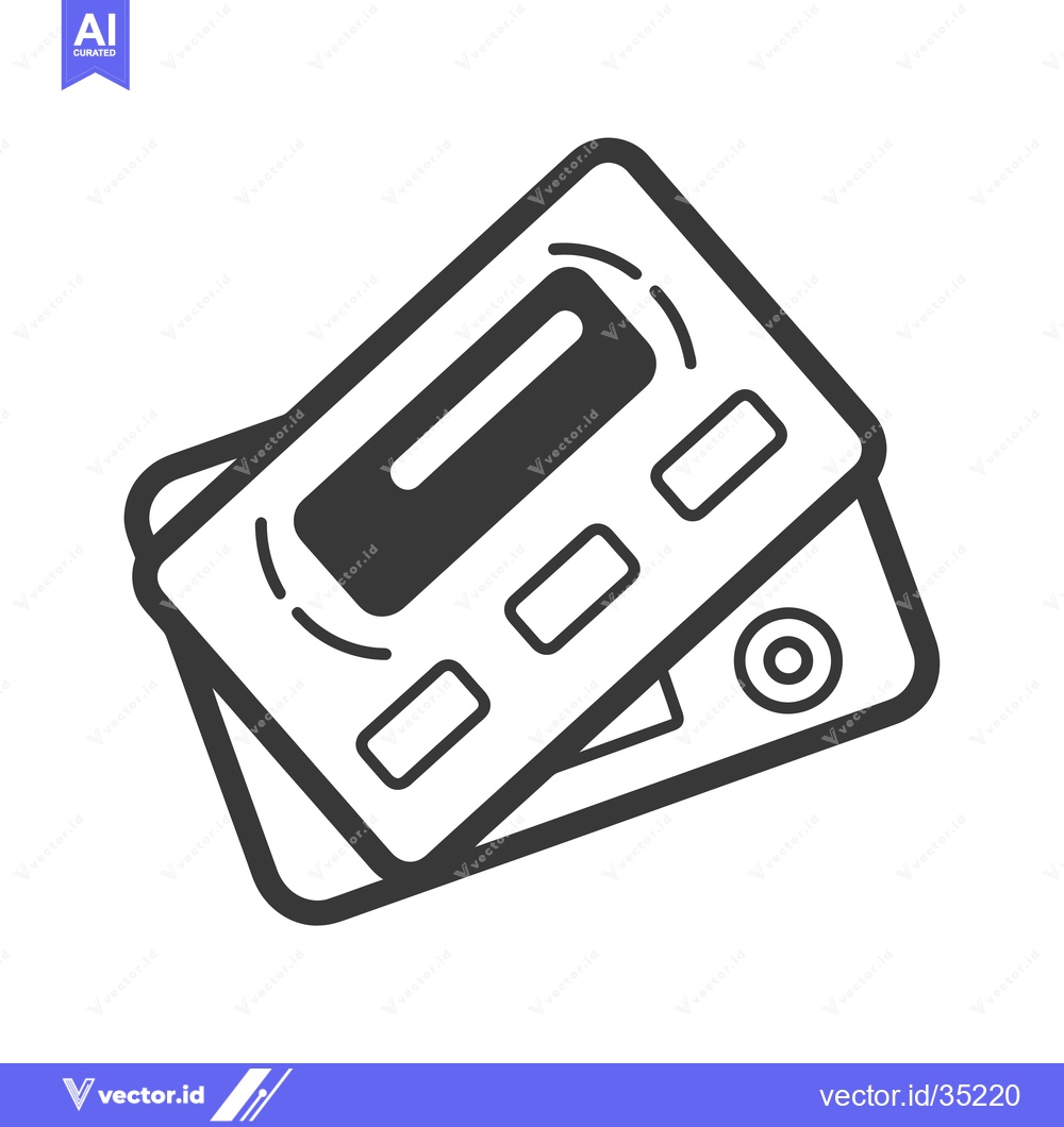Premium Vector dari Contactless Payment Card with Chip and Wave Symbol