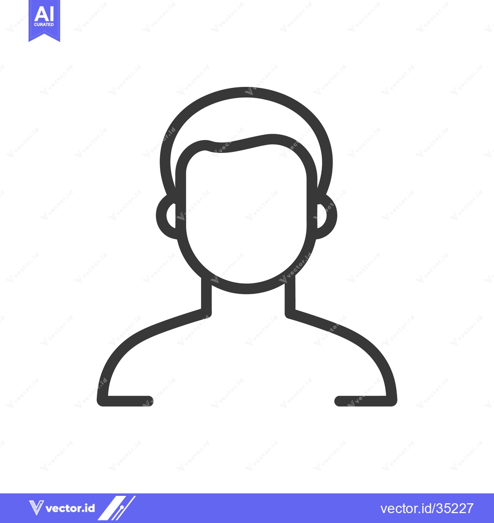 Premium Vector of Simple illustration of a person with a neutral expression on their fac