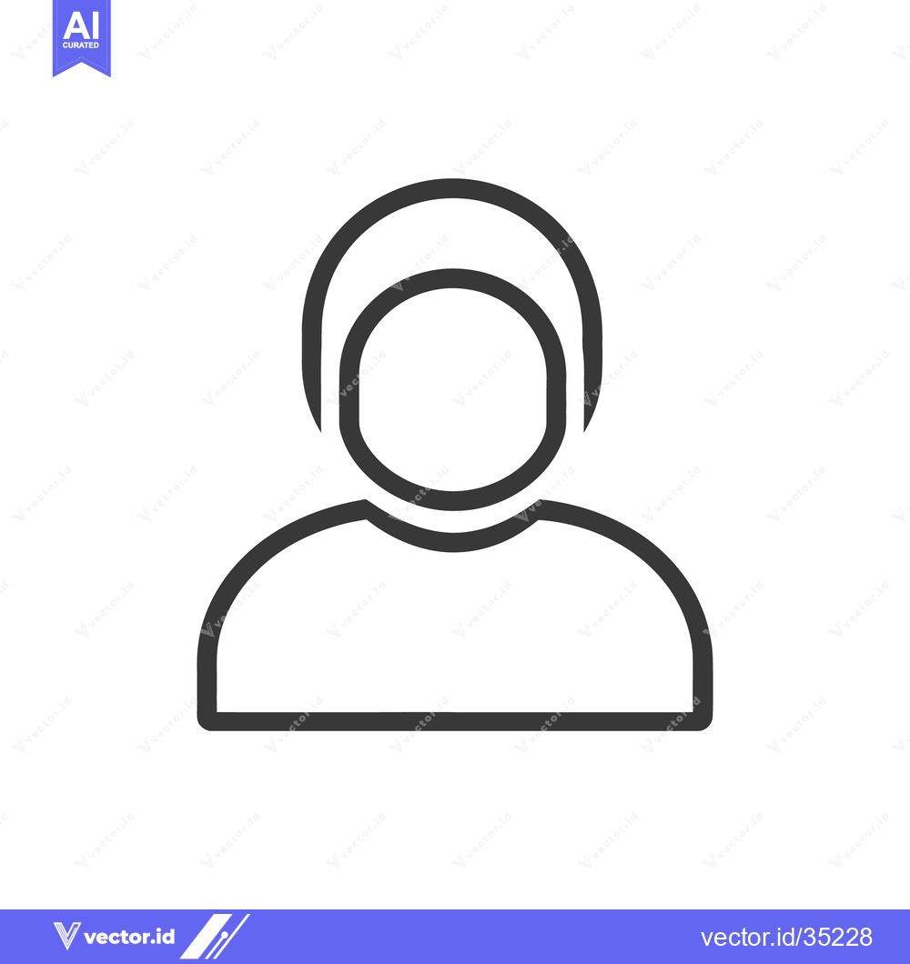 Premium Vector dari Simple outline illustration portraying the depiction of a generic pers