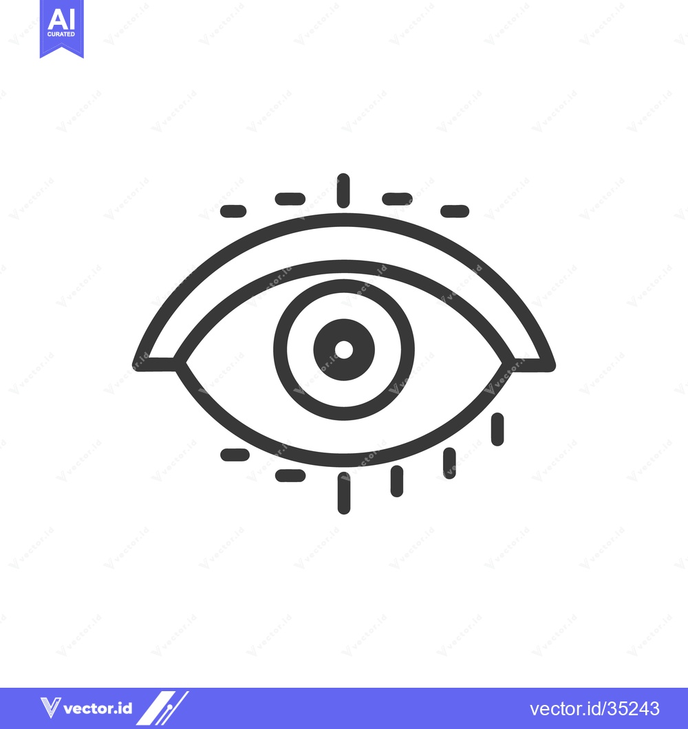 Premium Vector dari A simple black outline drawing of a human eye