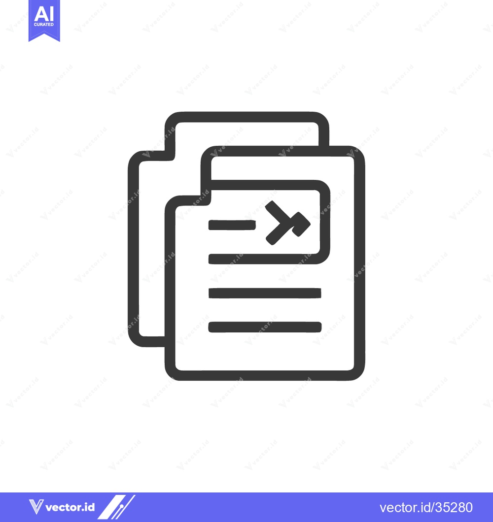 Premium Vector of Flight Documents Icon: Stacked Papers with Airplane Symbol, Minimalist