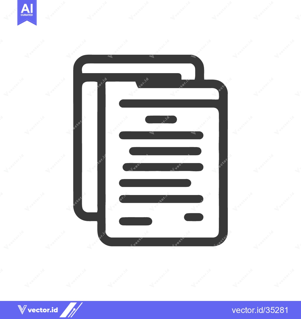 Premium Vector dari Stacked Documents Icon: Clean, Minimalist Design for Business and Info