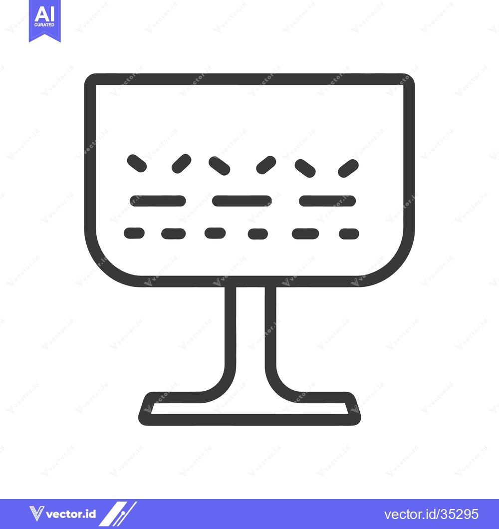 Premium Vector of A stylized television screen depicted with morse code symbols
