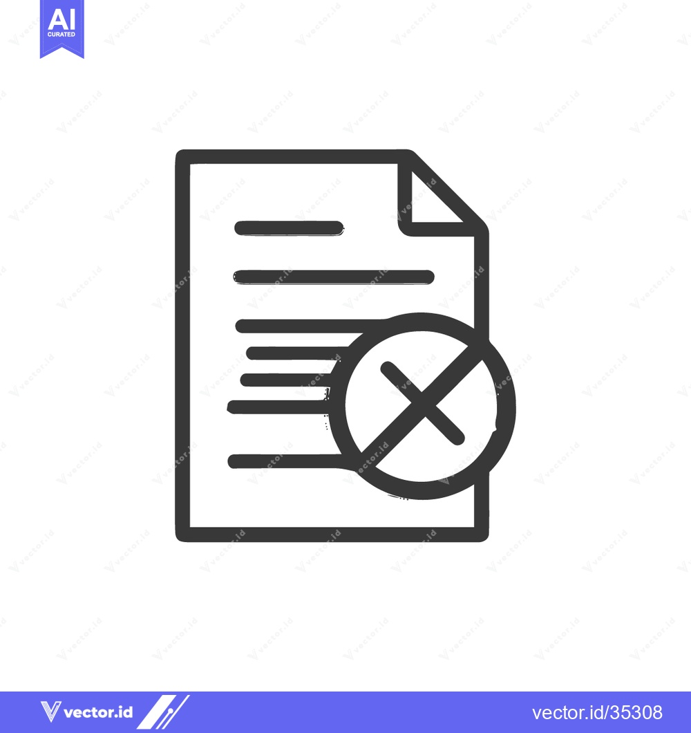 Premium Vector dari Contract Delete Icon Line Art Icon  2411