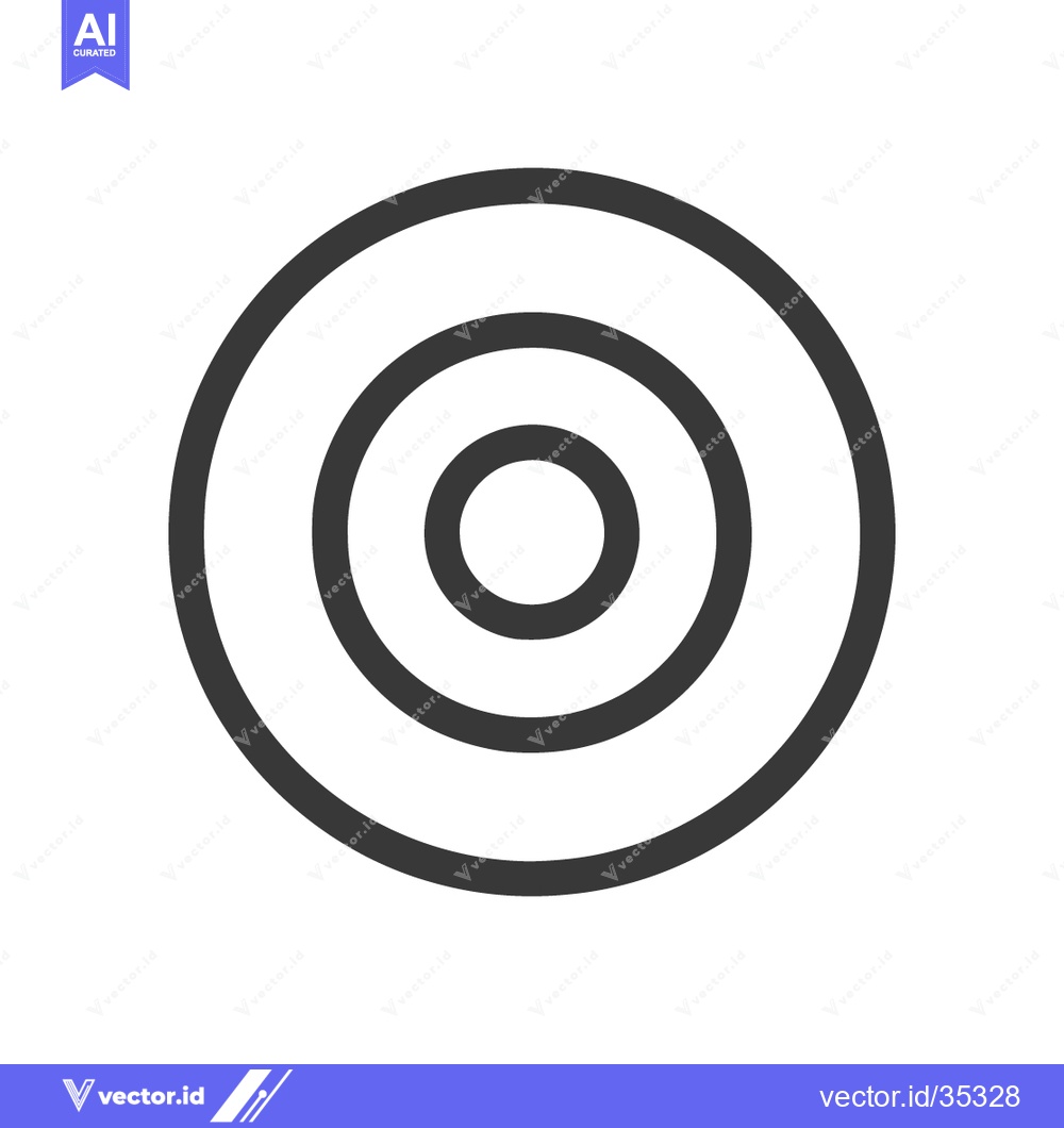 Premium Vector dari Concentric Circles: Minimalist Graphic Design in Black and White