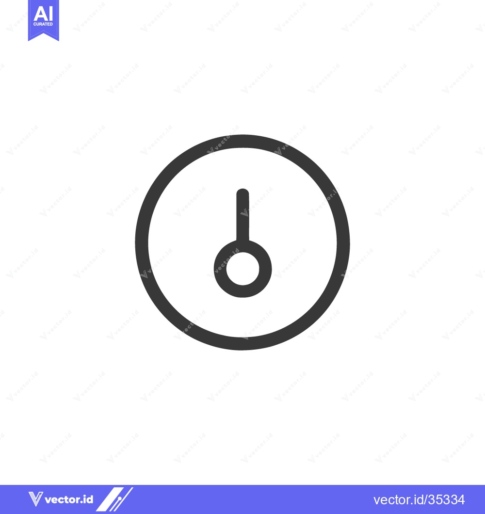 Premium Vector dari Minimalist Timer Icon: Simple Black Outline on White Background