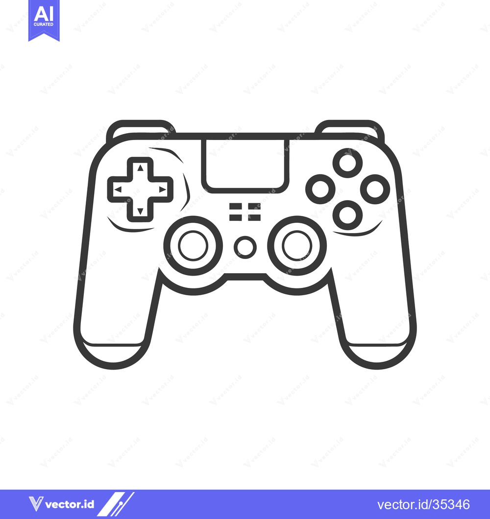 Premium Vector of A stylized illustration of a modern video game controller