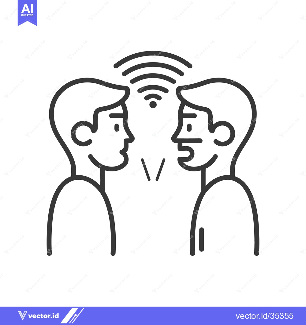 Premium Vector dari Two individuals engaged in communication using wireless signals betwee